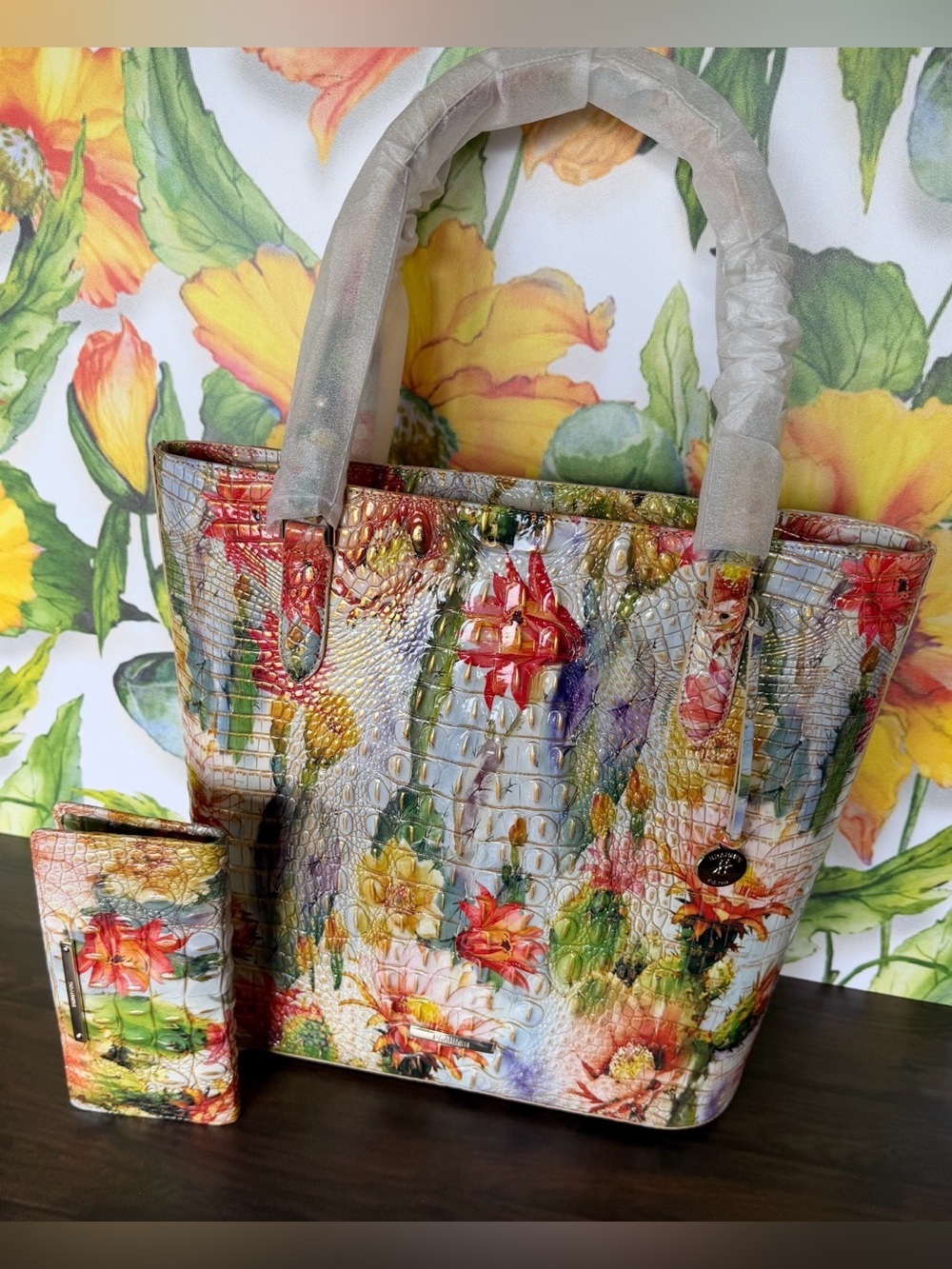 BRAHMIN EZRA SUCCULENT BLOOM NWT AND ADY WALLET NWT Cactus set